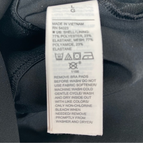 Old Navy Active Long Line Sports Bra Size L Black And Gray Zebra Stripe Print - Picture 7 of 10